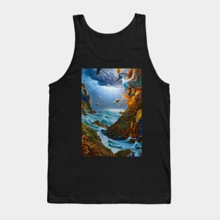 Surrealist painting like digital art of The Sea of Chaos Surrealist style Tank Top